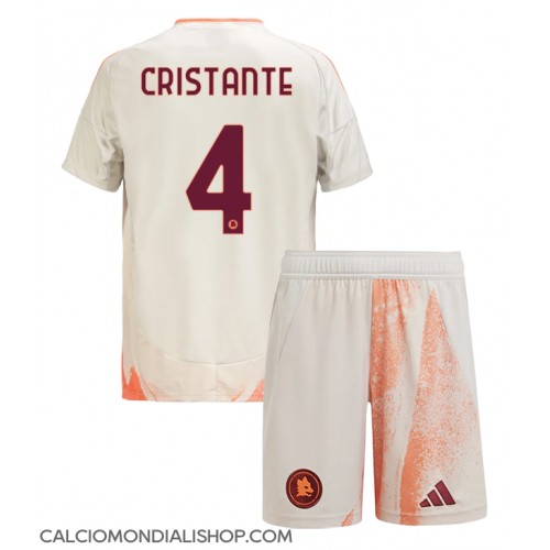 Maglie da calcio AS Roma Bryan Cristante #4 Seconda Maglia Bambino 2024-25 Manica Corta (+ Pantaloni corti)